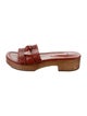 Alexandre Birman Leather Bow Accents Slides