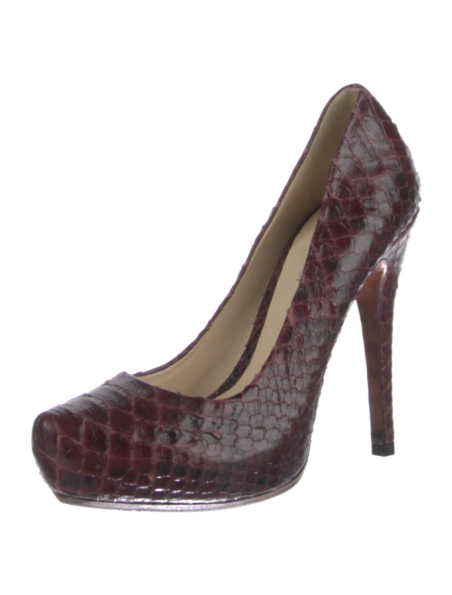 Alexandre Birman Snakeskin Animal Print Pumps