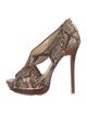 Alexandre Birman Snakeskin Animal Print Sandals