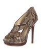Alexandre Birman Snakeskin Animal Print Sandals