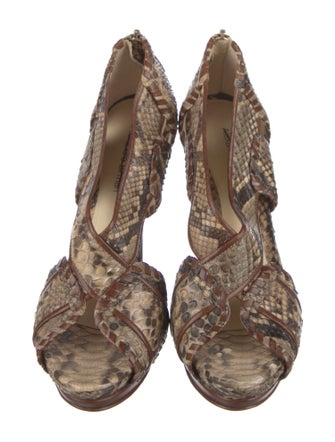 Alexandre Birman Snakeskin Animal Print Sandals