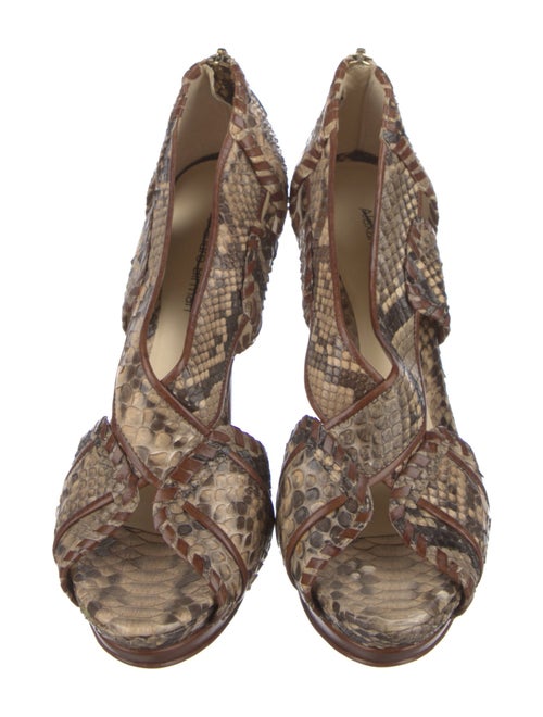 Alexandre Birman Snakeskin Animal Print Sandals