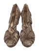 Alexandre Birman Snakeskin Animal Print Sandals