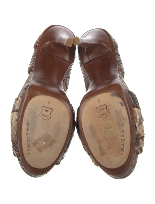 Alexandre Birman Snakeskin Animal Print Sandals