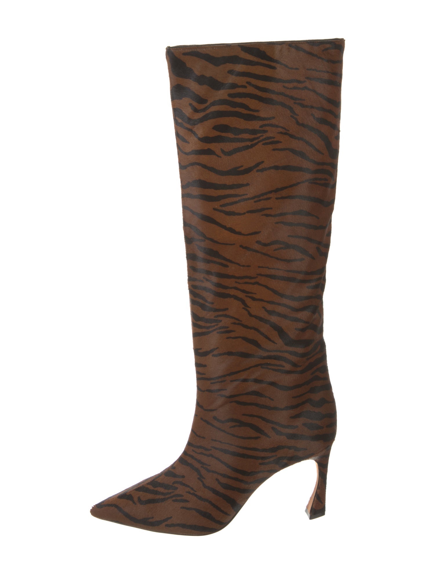 Alexandre Birman Ponyhair Animal Print Boots