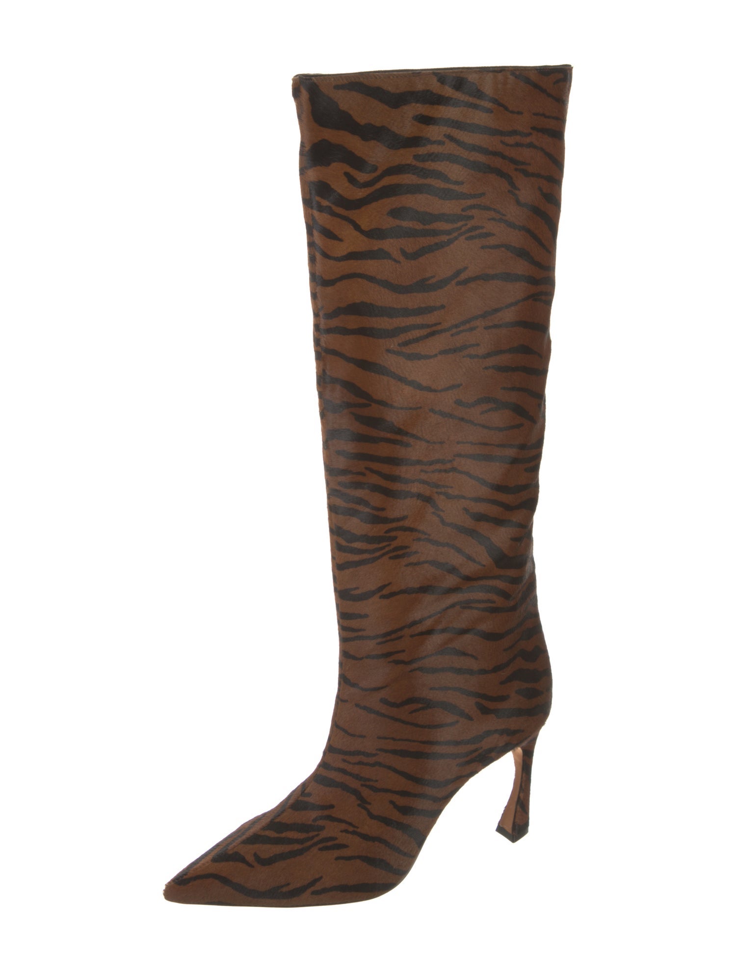 Alexandre Birman Ponyhair Animal Print Boots