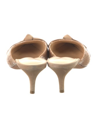 Alexandre Birman Embossed Leather Mules