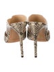 Alexandre Birman Embossed Leather Animal Print Mules