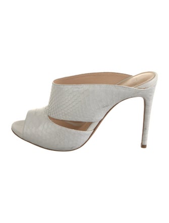 Alexandre Birman Embossed Leather Slides