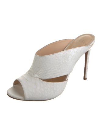 Alexandre Birman Embossed Leather Slides