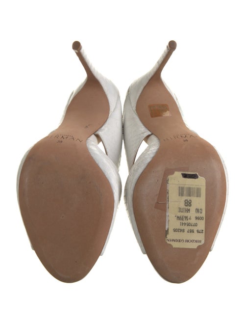 Alexandre Birman Embossed Leather Slides