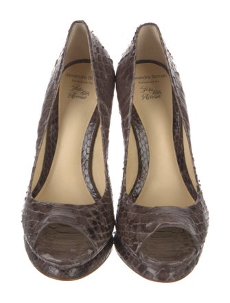 Alexandre Birman Python Animal Print Pumps