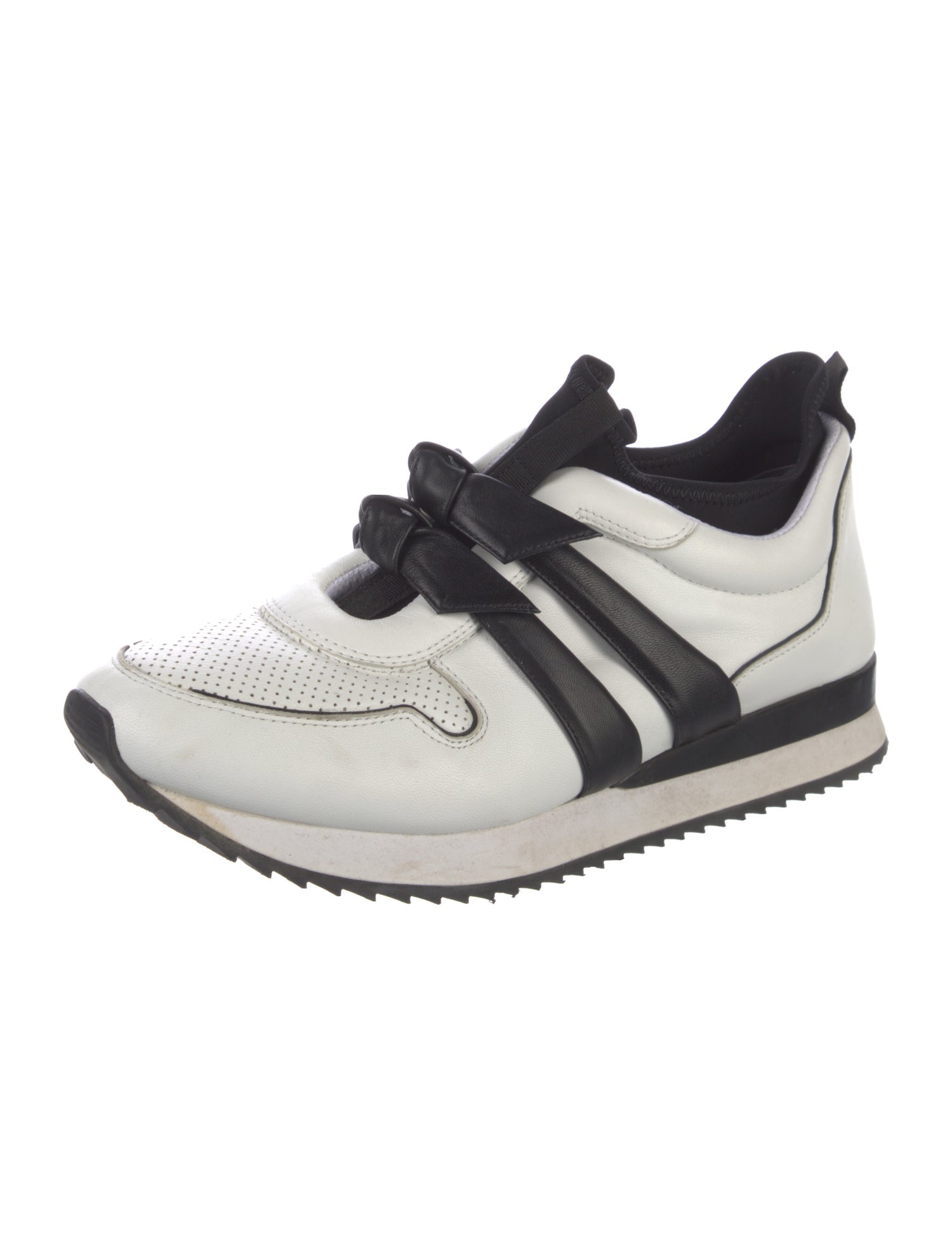 Alexandre Birman Leather Colorblock Pattern Sneakers