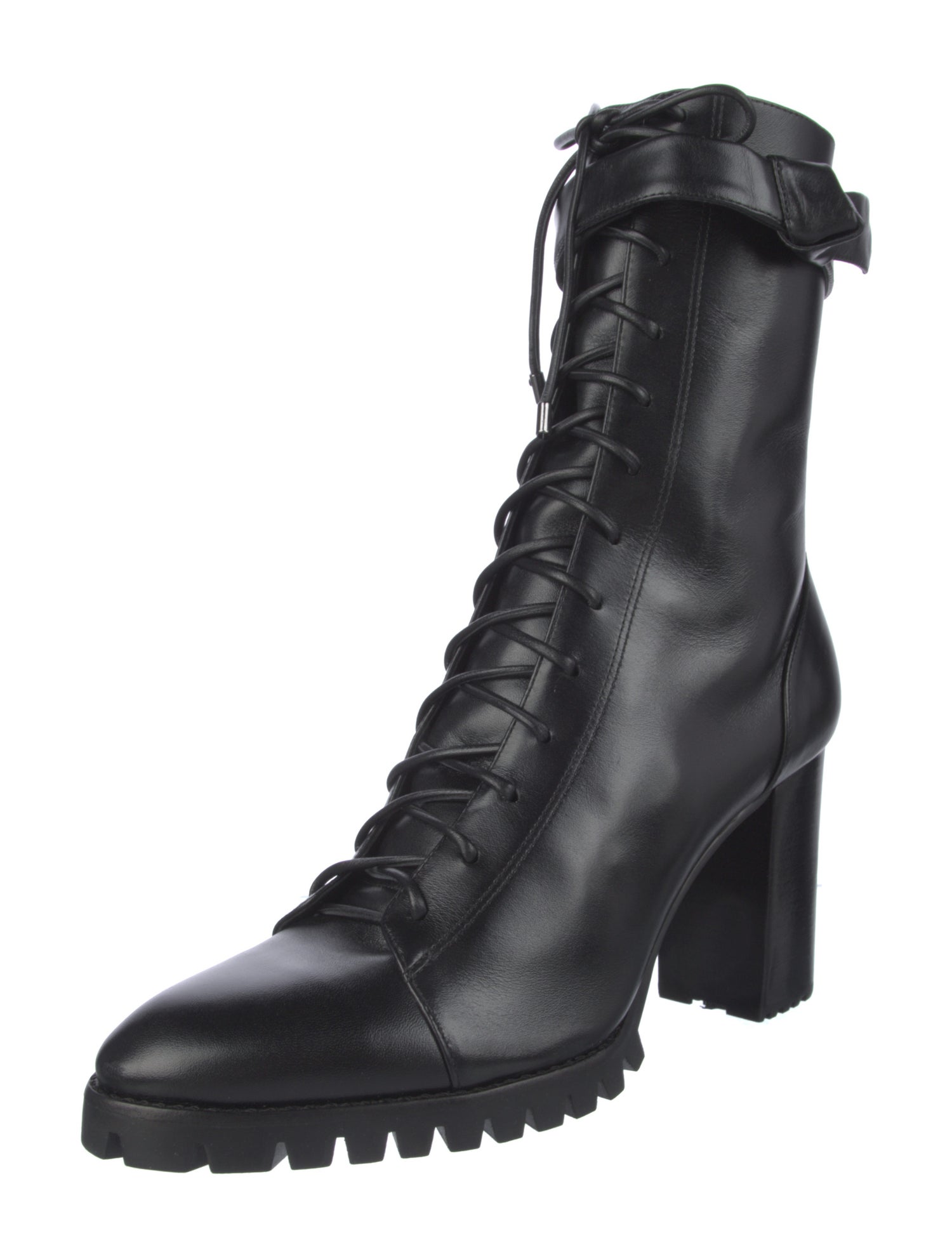 Alexandre Birman Leather Combat Boots