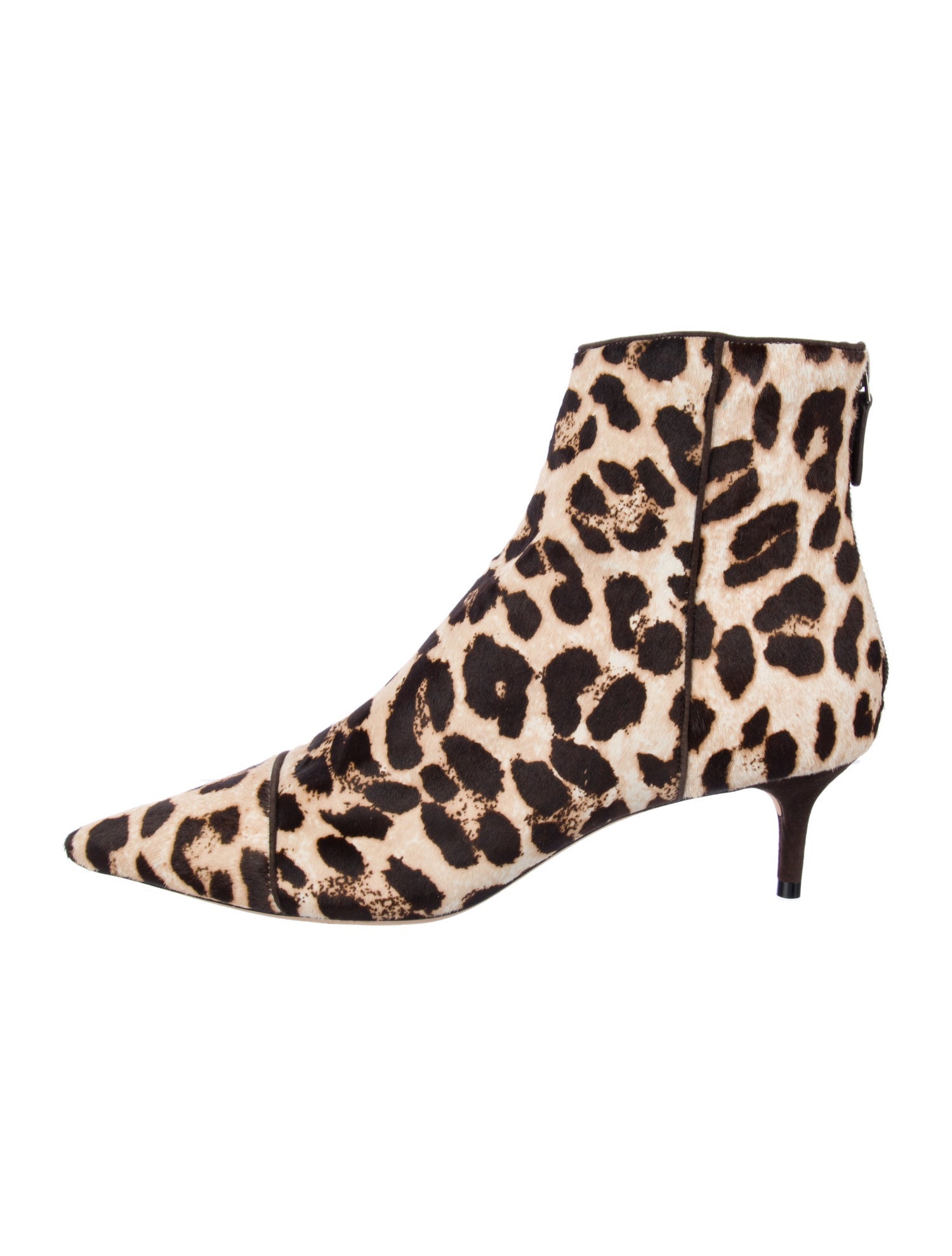 Alexandre Birman Ponyhair Animal Print Lace-Up Boots