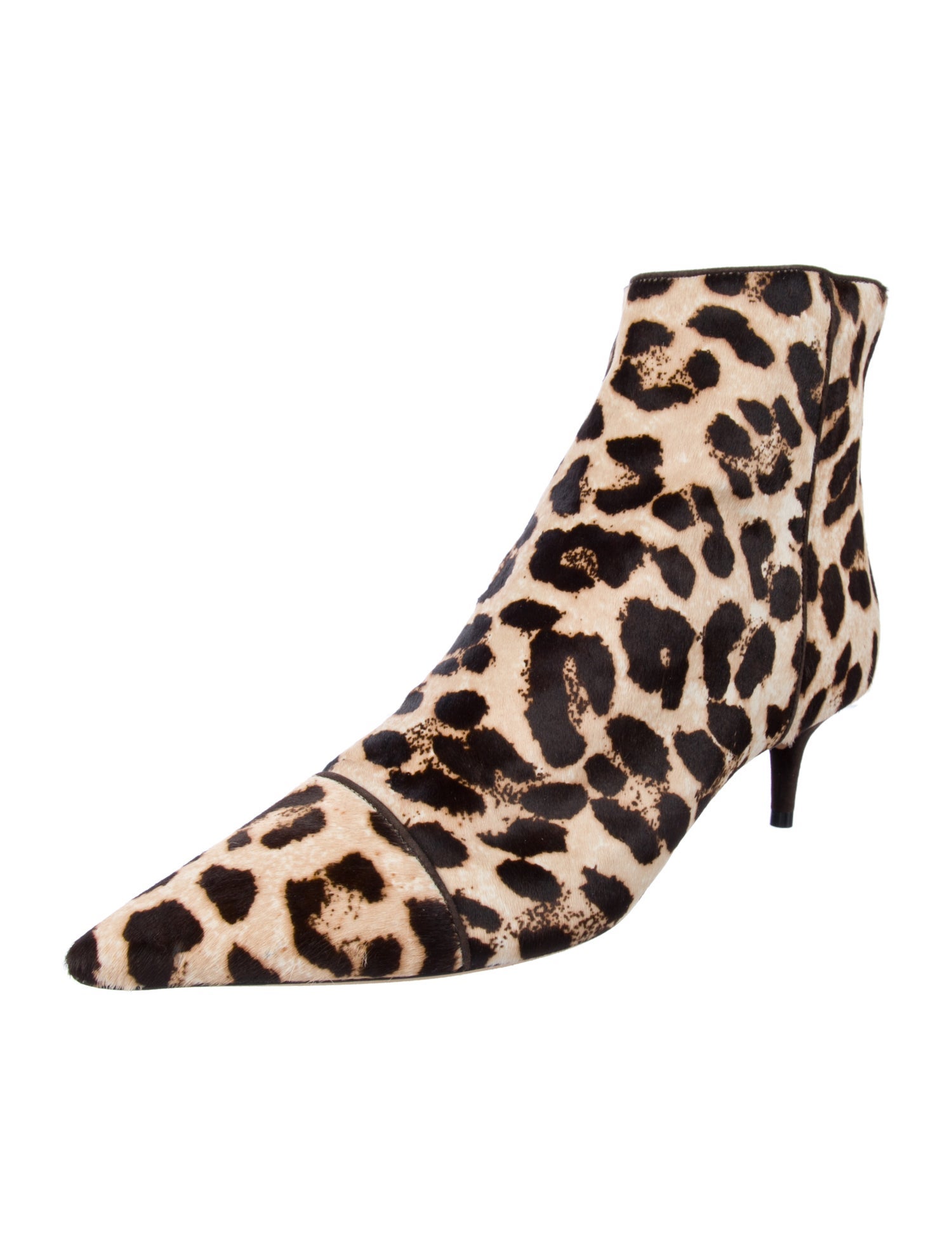 Alexandre Birman Ponyhair Animal Print Lace-Up Boots