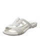 Alexandre Birman Leather Cutout Accent Slides