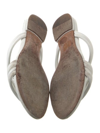 Alexandre Birman Leather Cutout Accent Slides