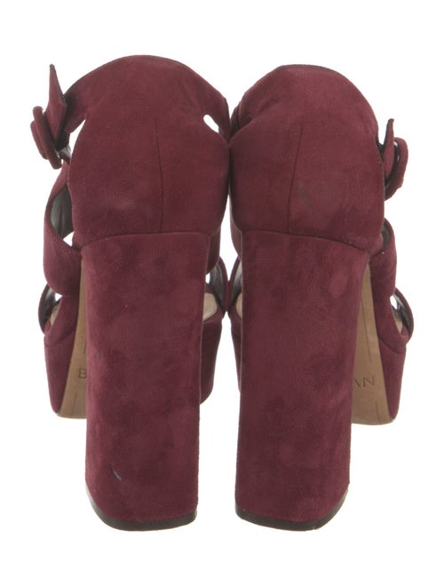 Alexandre Birman Suede Cutout Accent Slingback Sandals