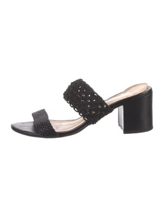 Alexandre Birman Intrecciato Weave Leather Slides