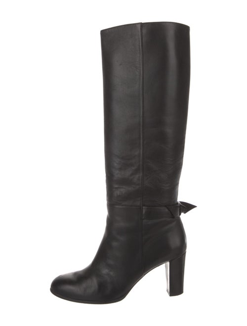 Alexandre Birman Leather Bow Accents Boots