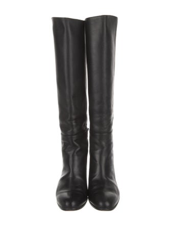 Alexandre Birman Leather Bow Accents Boots