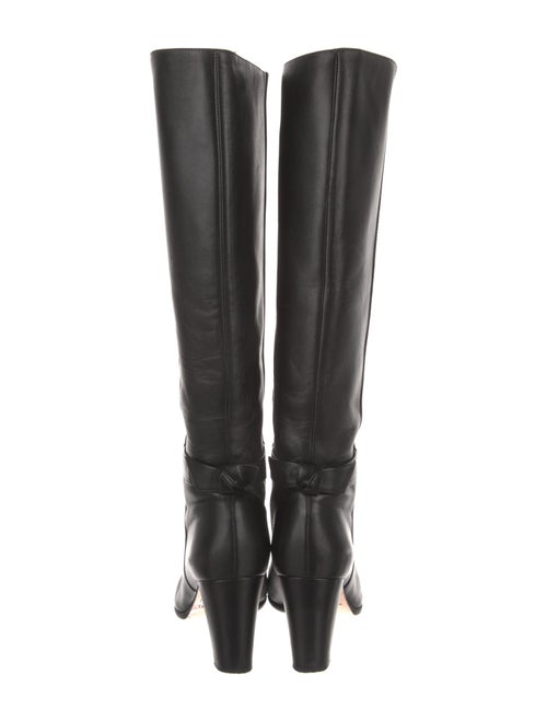 Alexandre Birman Leather Bow Accents Boots