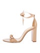 Alexandre Birman Leather Bow Accents Sandals