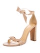 Alexandre Birman Leather Bow Accents Sandals