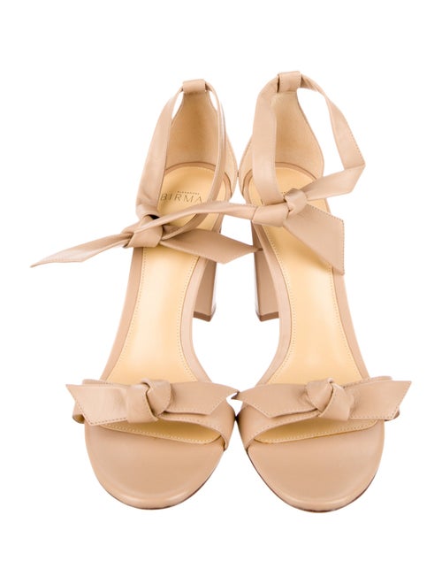Alexandre Birman Leather Bow Accents Sandals