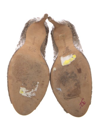 Alexandre Birman Snakeskin Animal Print Lace-Up Boots