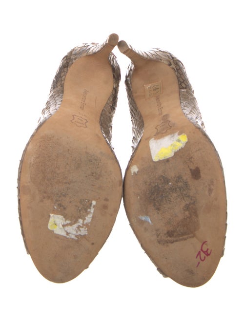 Alexandre Birman Snakeskin Animal Print Lace-Up Boots