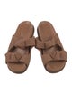 Alexandre Birman Leather Braided Accents Slides