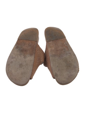 Alexandre Birman Leather Braided Accents Slides