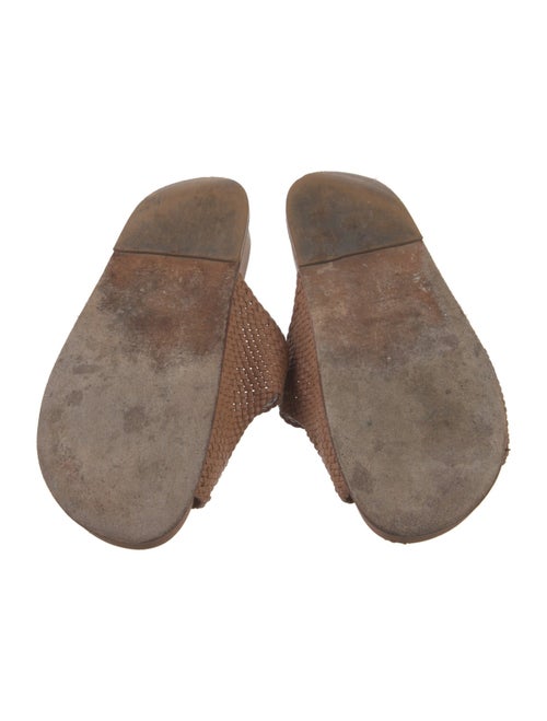 Alexandre Birman Leather Braided Accents Slides