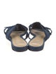 Alexandre Birman Denim Bow Accents Slides
