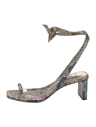 Alexandre Birman Leather Animal Print Espadrilles