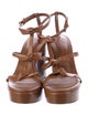 Alexandre Birman Leather Bow Accents T-Strap Sandals
