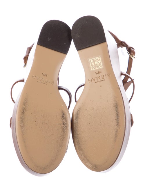 Alexandre Birman Leather Bow Accents T-Strap Sandals