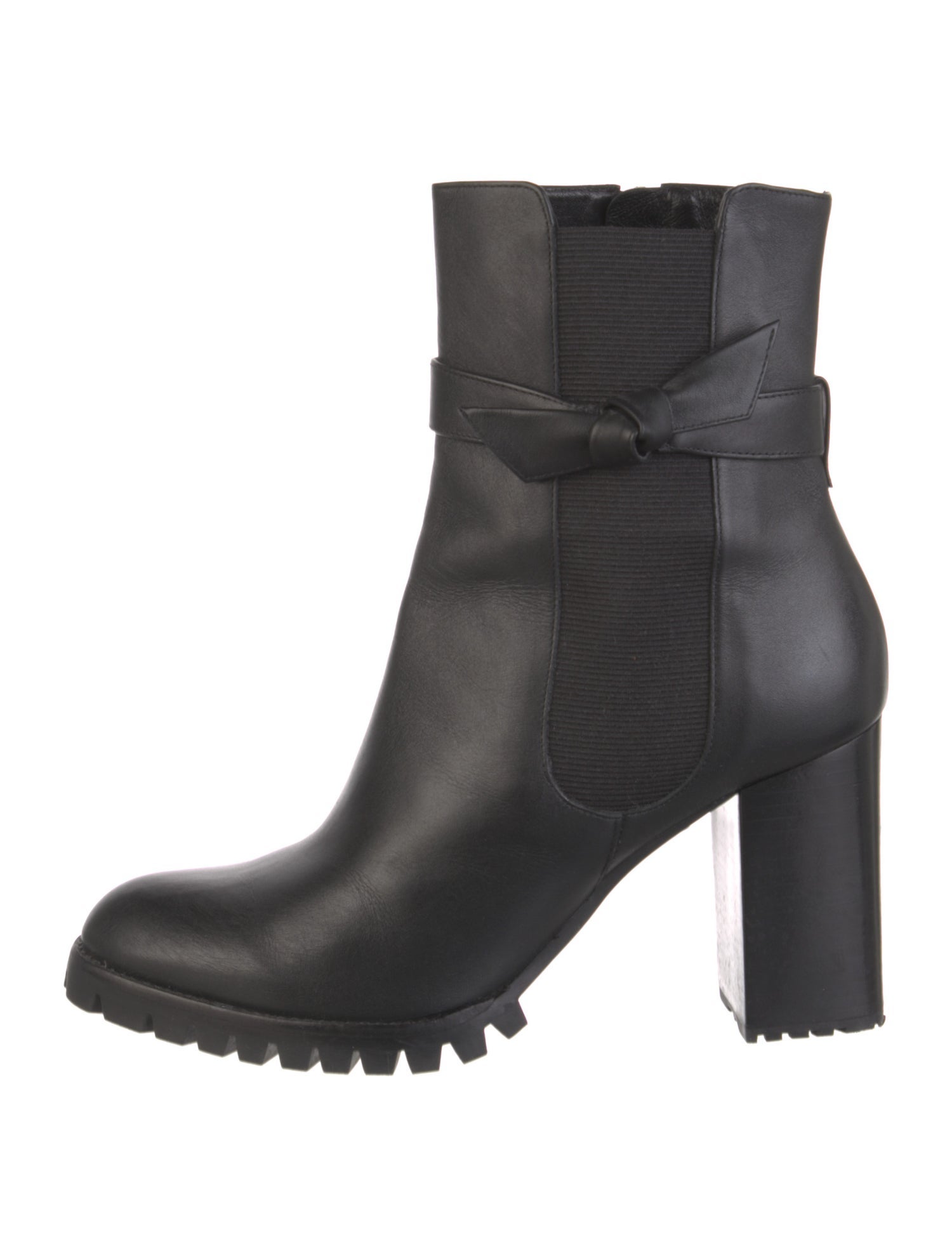 Alexandre Birman Leather Bow Accents Boots