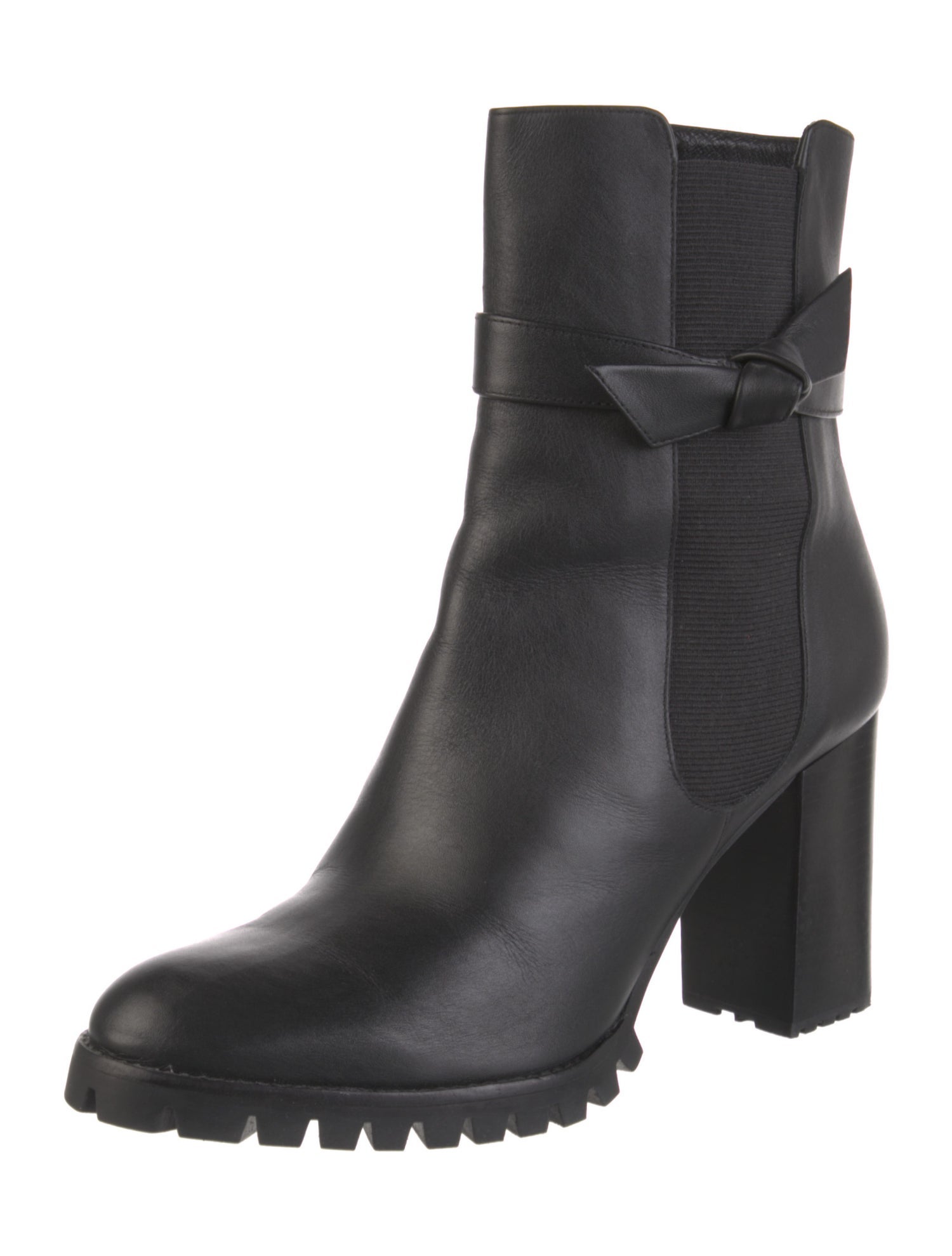 Alexandre Birman Leather Bow Accents Boots