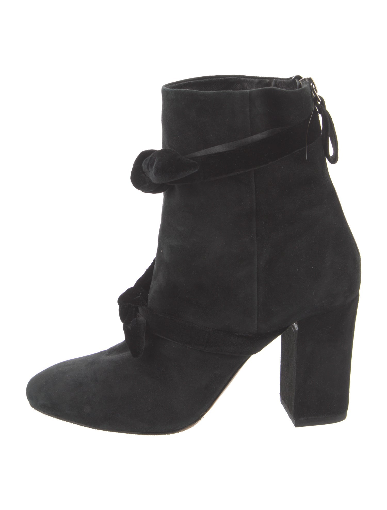 Alexandre Birman Suede Bow Accents Boots