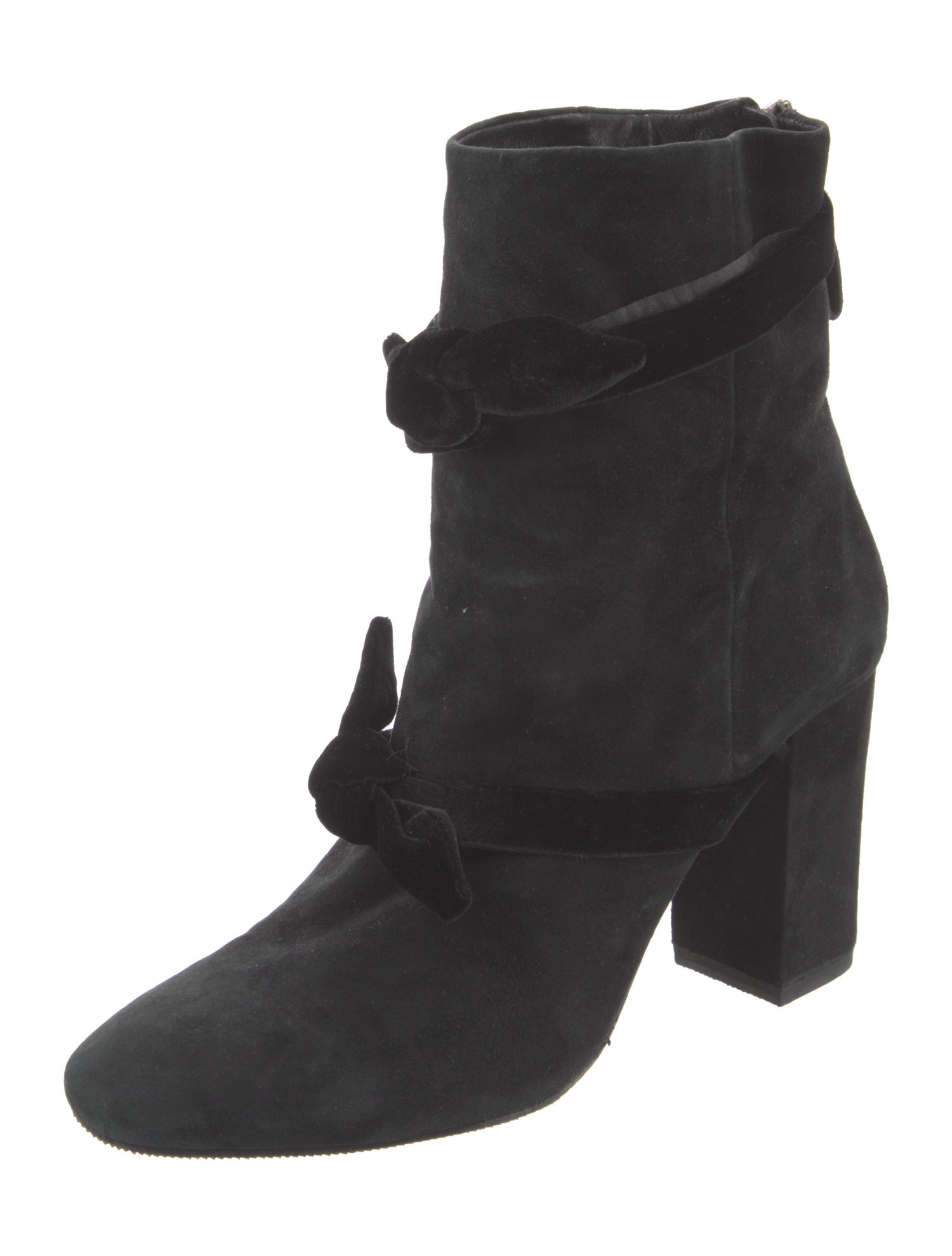 Alexandre Birman Suede Bow Accents Boots