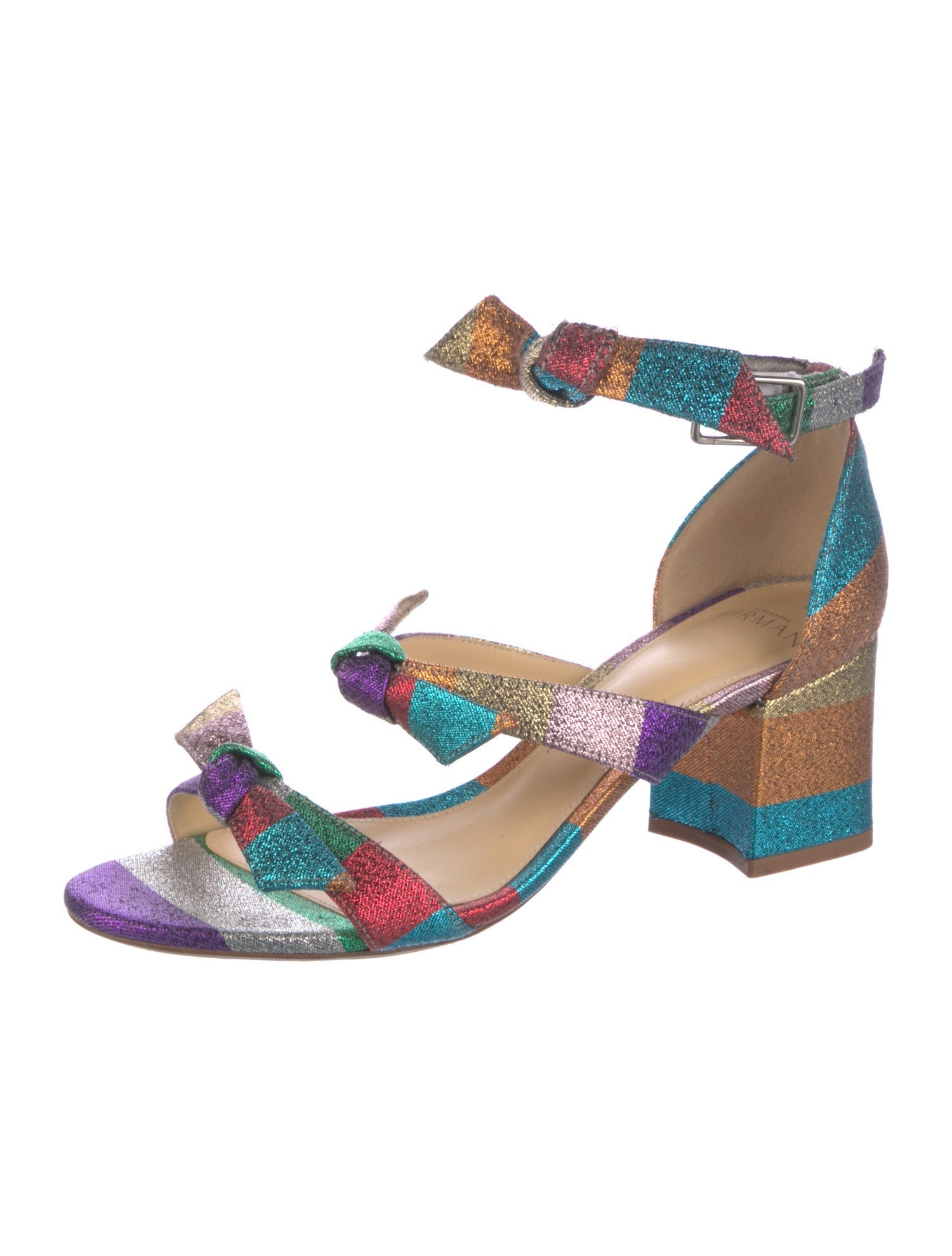 Alexandre Birman Animal Print Bow Accents Sandals