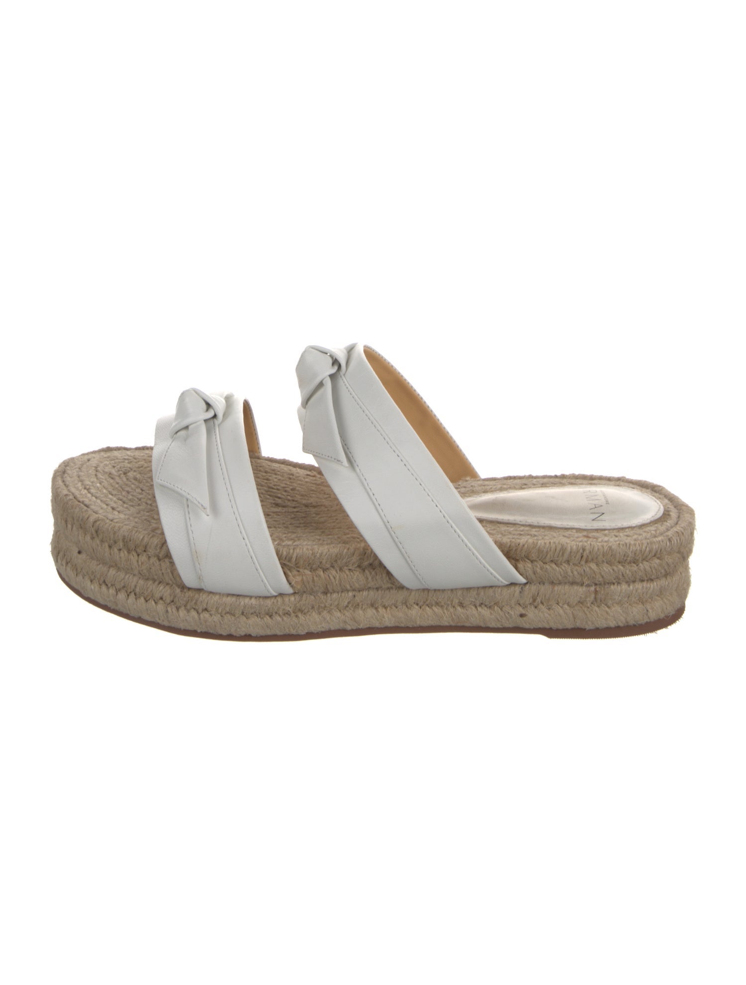 Alexandre Birman Leather Bow Accents Espadrilles