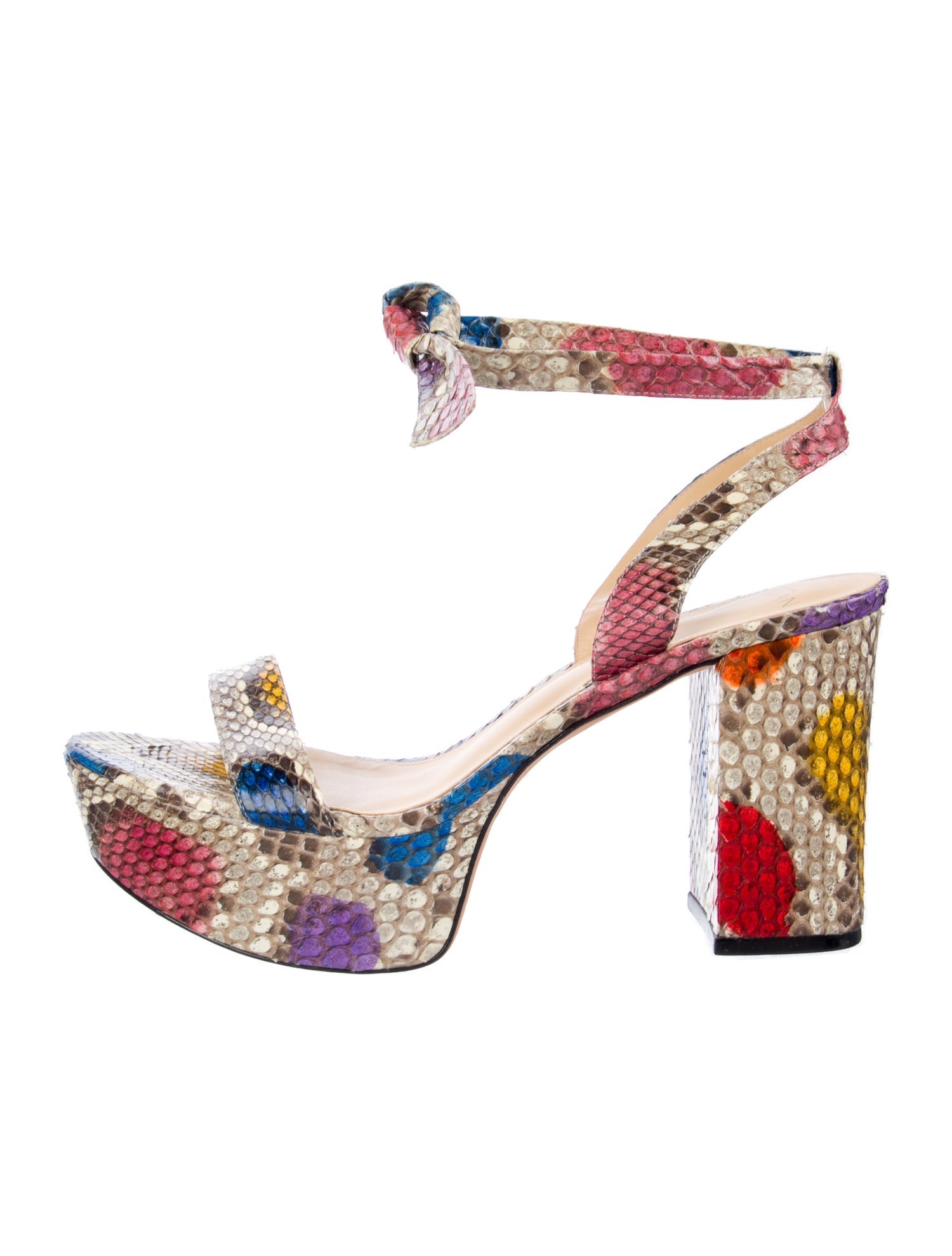 Alexandre Birman Snakeskin Animal Print Sandals