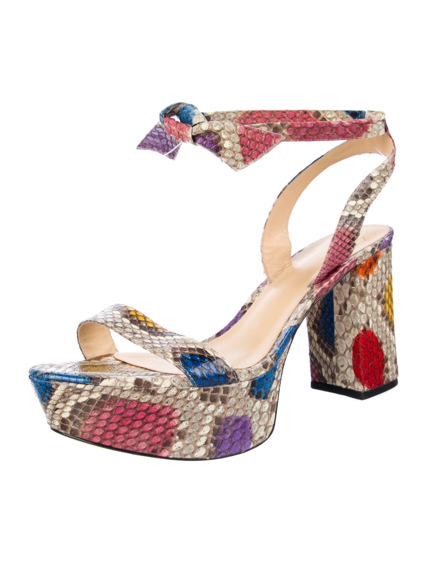Alexandre Birman Snakeskin Animal Print Sandals
