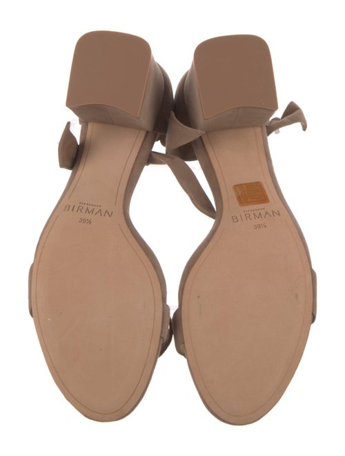 Alexandre Birman Suede Bow Accents T-Strap Sandals
