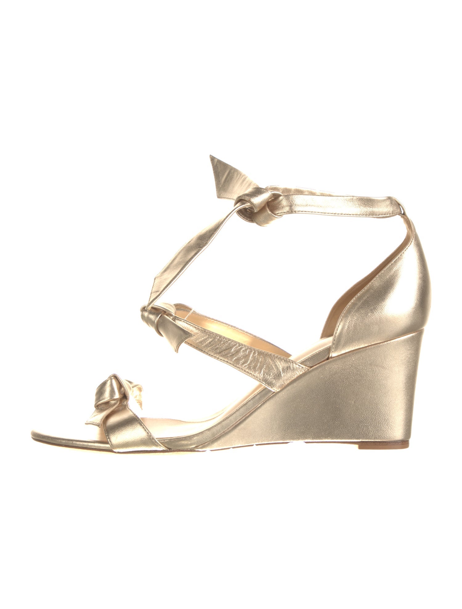 Alexandre Birman Leather Bow Accents Sandals