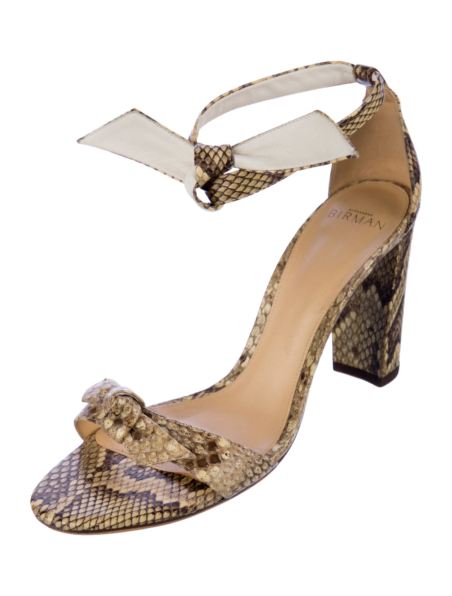 Alexandre Birman Leather Animal Print Sandals